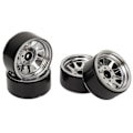 Miniatyrbild 7 av 8: 4PCS RC Hjulnav Set Zinklegering Stål Universal 1,9 Tum 10 Fälgar RC Crawler Bilhjulnav för Axial SCX10 II III Silver