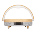 Miniatyrbillede 3 af 8: A6 Bordlampe Bluetooth-højttaler Skrivebordslampe Højttaler Trådløst opladningsur 4 i 1 Touch-lampe Bærbar Bluetooth-højttaler