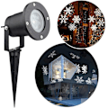 Miniatyrbilde 1 av 5: Juleprojektor LED Snøfnugg Lampe Vanntett Lys