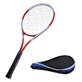 Miniatyrbilde 4 av 8: 27 tommers tennisracket, enkelt tennisracket, nybegynnerkonkurransetreningssett med bæreveske for voksne, studenter, kvinner og menn, rød