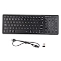 Miniatyrbilde 1 av 8: Touchpad Tastatur Numerisk Touchpad 2.4G trådløs USB-mottaker Plug and Play trådløst tastatur med Touchpad Black