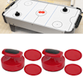 Pikkukuva 7 / 8: Ilmahockeypöytä 94MM Slider Pusher -setti 4 kiekkovarusteella, suuri koko, punainen