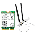 Miniatyrbillede 1 af 5: 1650i AX201NGW WiFi-kort+2x8DB Antenne+Blænde 3000Mbps WIFI6 2.4G/5G