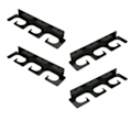Miniatyrbillede 4 af 8: 4 stk. fiske stang holder robust pladsbesparende stilfuld holder 6 stænger vægmonteret fiskestang rack til indendørs udendørs sort