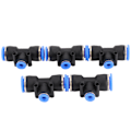 Miniatyrbillede 8 af 8: 50 stk Quick Connector 3-vejs PU luftrør Plast pneumatiske konnektorer Slangefitting PEG12‑6‑12