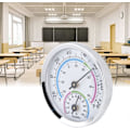 Miniatyrbillede 2 af 5: Indendørs Termometer med Fugtighedsmåler, Mini Indendørs Termometer Hygrometer 2 i 1 Kompakt Struktur Transparent Skala Sølv Fugtighedsmåler til Drivhus