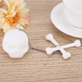 Miniatyrbillede 4 af 8: Hvid Simuleret Kranieformet Te-infuser Silikone Te-blad Si, til Hjemmet og Kontoret