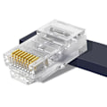 Miniatyrbillede 4 af 5: Pass Through Cat6-stikkontakter - 100 pak - Nemme krympemodulare stik til solid eller flettet UTP-netværkskabel - Han Ethernet-stik