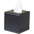Miniatyrbillede 1 af 5: Servietboks Cover Servietholder PU Læder Vævsdispenser Ansigtsservietboks (sort)
