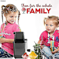 Pikkukuva 3 / 5: Manuaalinen jäänmurskain pyörivä jäänmurskain cocktaileille slush-juomille murskatun jään valmistaja smoothieille jäänmurskainkone kotiin 1,25 l krominen jäänmurskain jääkuutioille juomille C
