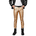 Miniatyrbillede 1 af 5: Youthup Gold Faux Læder Stretch Bukser til Mænd EU 40