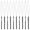 Miniatyrbild 1 av 3: Hår Extensions Loop Threader Hook Tool Set (10 st, Svart)