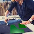 Miniatyrbilde 4 av 5: Quilting Linjal Mal Fri Bevegelse Quilting Linjaler og Maler