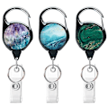 Miniatyrbild 1 av 5: 3-pack Utdragbara ID-kortshållare Söta Sjuksköterska Badge Reels ID-kortsklämmor