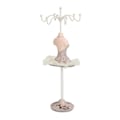 Miniatyrbild 7 av 8: Örhängen Halsband Prinsessklänning Stativ Display Resin Mänsklig Modell Smyckesorganisatör Grå