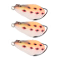 Miniatyrbillede 2 af 8: 3 stk./sæt fiskefoder silikone fiskefoder sæt plettet foder simulation fiskedele orange