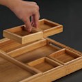 Miniatyrbillede 8 af 8: Kombination Bambus Tørret Frugt Bakke Snack Pladeholder til Hjem Te Ceremoni