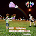 Miniatyrbild 3 av 4: 10 st LED 7 Färger Självlysande Badmintonbollar Gradient Shuttlecock Ljusbollar