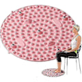 Miniatyrbillede 3 af 5: Fodmassage måtte, akupressur måtte til fodmassage fodzoneterapi pude med 5 integrerede magneter, til gåture og siddende i lang tid pink 35cm