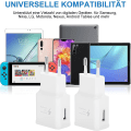 Miniatyrbild 5 av 5: Dual Pack USB snabbladdningsadapter kompatibel med Samsung S22/S21/S20/S10/S10e/S6/S7/S8/S9/Edge/Plus/Active/A72/A53 5G, Note 5/8/9/10