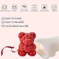 Miniatyrbillede 3 af 4: 3D Teddy Bear Silikoneform - Perfekt til mors dags gave, bryllupsdekoration og kærlighedslysfremstilling