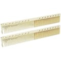 Miniatyrbilde 4 av 7: 2 stk Profesjonell rustfritt stål hårklipp Kam Salon Frisør Kam Styling ToolGold