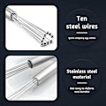 Miniatyrbillede 2 af 5: Rustfrit Stål Kuglepiskeris Trådpiskeris Håndmixer Piskeris Sæt Køkkenpiskeris Til Madlavning, Blanding, Piskning, Dupning, Omrøring (sølv) (2 stk) Juni 6.15