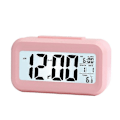Miniatyrbild 2 av 5: Rosa Digital Väckarklocka Sängbord, LED-display Klockor med Justerbar Snooze 12/24 timmar, Temperatur, Datum, Timer, Ljuskontroll Portabla Väckarklockor för Be