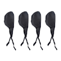 Miniatyrbilde 7 av 8: 4 stk. Unisex kokkehatter med slips - Svart bomull komfortable justerbare matserveringsluer for menn og kvinner