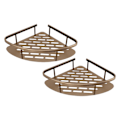 Miniatyrbillede 7 af 8: Vægmonteret badeværelse brusebad hjørnehylder aluminiumlegering 2-lags hjørne badeværelse bordplade arrangør udsøgt antikt design
