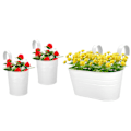 Miniatyrbillede 1 af 2: Dobbeltkrog Tin Hængende Potter Hængende Potter Plantning Blomster Havearbejde Hængende Potter