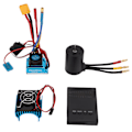 Miniatyrbild 3 av 8: 3650 2300KV Borstlös Motor + 120A Borstlös ESC XT60-kontaktversion + Programmeringskort + Motorkylfläktsats för 1/8 1/10 RC-bil