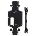 Miniatyrbilde 1 av 8: Glassfiber hovedchassis RC bilunderstellsett for WL 1/28 K969 K989 P929Sort