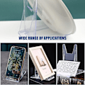 Miniatyrbillede 3 af 5: Justerbar Transparent Akryl Display Stativ - Ideel til Menuer, Reklamer, Tallerkener og Fotos (8 Styk)