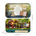 Miniatyrbild 3 av 6: DIY dockhus miniatyr kit rum med möbler och omslag handgjord jul födelsedag idé presentask