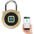 Miniatyrbilde 1 av 5: Smart Gym Locker Hengelås - Fingeravtrykk og fjernopplåsing, vanntett og nøkkelfri sikkerhetslås for skole/treningsstudio