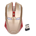 Miniatyrbilde 1 av 8: Wireless Mouse Superhero Shape 2.4G 1200DPI Full Size Optical Mute trådløs mus med USB-mottaker for Computer GameGold