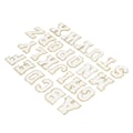 Miniatyrbillede 7 af 8: 26 stk. bogstavlapper A til Z hvide bogstavlapper DIY personlige dekorative reparation broderede sylapper