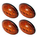 Miniatyrbillede 5 af 8: 2,3 tommer 12V DC Fender Side Marker Lights Vandtæt Passer til Ford F-serien 1999-2010 (4 stk. ravfarvet lys)
