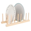 Miniatyrbillede 3 af 8: 7 Grid Tør Vask Afløbsholder Træfad Stand Tallerkenstativ Hylder Køkkenredskaber