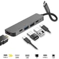 Pikkukuva 5 / 8: 5in1 USBC-TypeC 3 USB 3.0 -keskitin HDMI Ethernet Mini SDTF OTG -sovitin Thunderbolt 3:lle