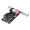 Miniatyrbillede 5 af 8: PCI-E 5.1 ​​lydkort CMI8738 Chip Stereo Audio Card Support til Windows 7 til stationær computer