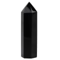 Miniatyrbillede 1 af 8: 1 stk Naturlig Sort Obsidian Krystalsten Point Healing Sekskantet tryllestavsøjle