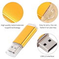 Miniatyrbillede 3 af 5: 10 X 512mb Memory Stick USB Flash Drive USB 2.0 Guld-DT