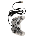 Pikkukuva 4 / 8: Langallinen peliohjain Dual Vibration RGB Transparent Shell Gamepad Joystick Xbox PC:lle valkoinen