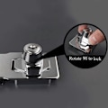 Miniatyrbild 2 av 3: 2-pack Dörrlås Hasp och Bygel med Hänglås Skjul Lås med 2 Nycklar Låsbara Hasplås Säkerhetsdörr Lås Metall Lås Hasp Grindlås 2,5 tum