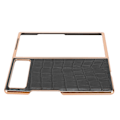Pikkukuva 7 / 8: Taitettava phone case Xiaomi MIX Fold 2 nanonahkaa krokotiilikuvioiselle naarmuuntumattomalle puhelimen case , musta