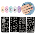 Miniatyrbillede 5 af 8: Neglestempling plader Stencils Mønster DIY Negle Printing Stempling skabelon Manicure Tool13-16