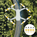 Miniatyrbillede 7 af 8: 2 par propeller med lav støj, hurtigudløse propellertilbehør, der passer til Mavic AIR 2 DroneYellow White