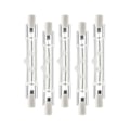 Miniatyrbilde 1 av 3: 5-pakning R7s 118mm 300w 230v, r7s Halogen Lineær Lyspære, Dimbar Halogenlampe For Byggearbeid